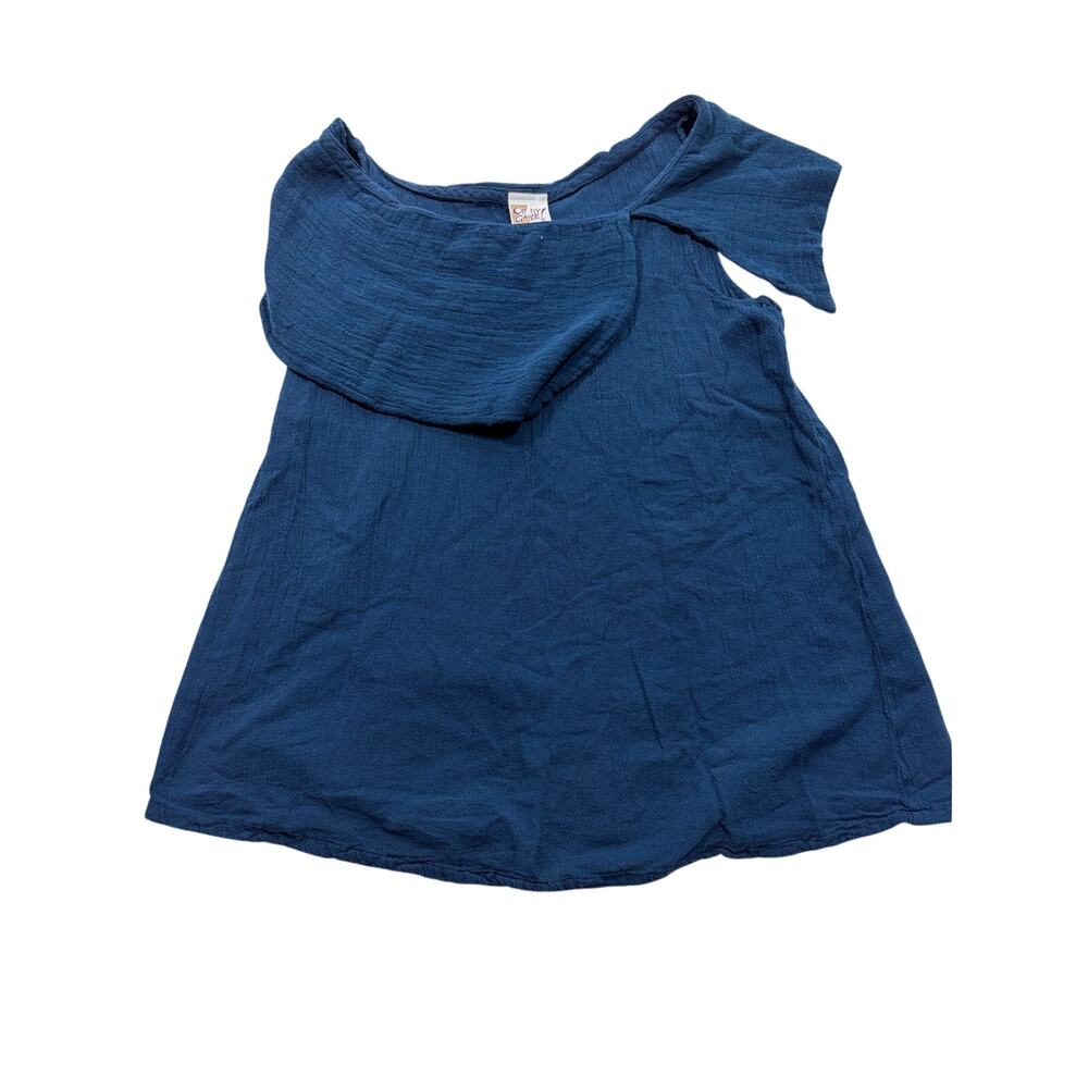 Oh My Gauze Florida Blue Off Shoulder Cotton Gauze Top Womens Size 1 Mexico - Picture 1 of 6